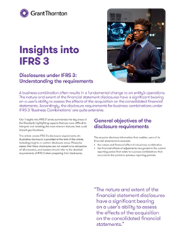 Disclosures under IFRS 3: Understanding the requirements