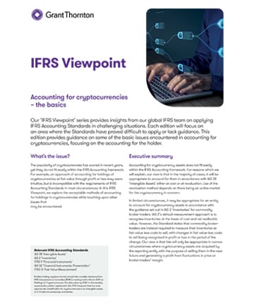 Accounting for cryptocurrencies – the basics