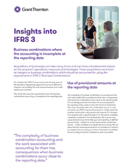 Where accounting is incomplete at the reporting date