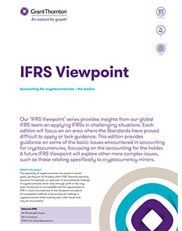 Download the IFRS Viewpoint - Accounting for cryptocurrencies – the basics