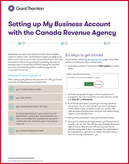 Setting up My Business Account with the Canada Revenue Agency | Doane ...