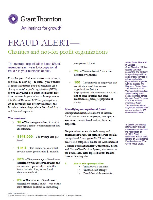 fraud alert npo cover