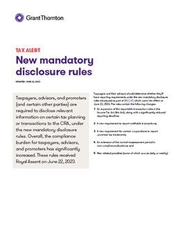 Download the new mandatory disclosure rules