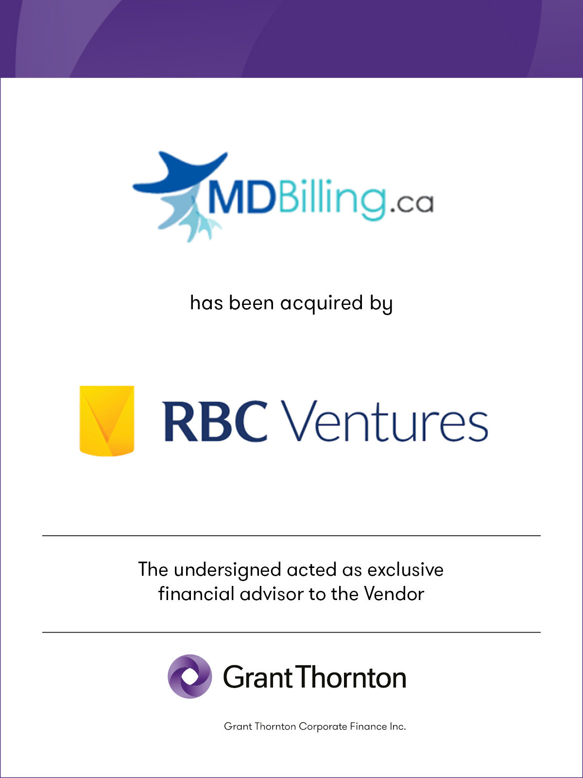 MDBilling.com has been acquired by RBC Ventures