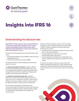 Download the Insights into IFRS 16: Understanding the discount rate