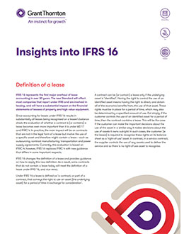 Download the Insights into IFRS 16: Definition of a lease