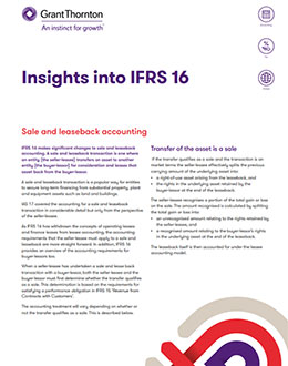 Download the Insights into IFRS 16: Sale and leaseback accounting