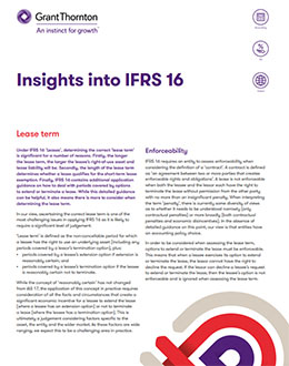 Download the Insights into IFRS 16: Lease term