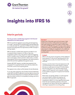 Download the Insights into IFRS 16: Interim periods