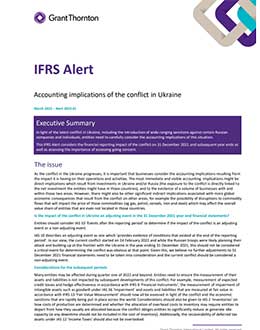 Download the IFRS Alert: Accounting implications of the conflict in Ukraine