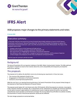 Download the IFRS Alert: IASB proposes major changes to the primary statements and notes