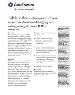 Download the Adviser alert—Intangible assets in a  business combination
