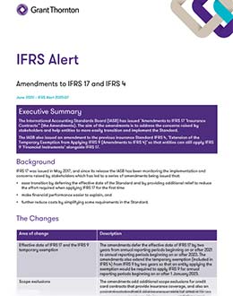 Download the IFRS Alert: Amendments to IFRS 17 and IFRS 4