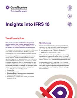 Download the Insights into IFRS 16: Transition choices