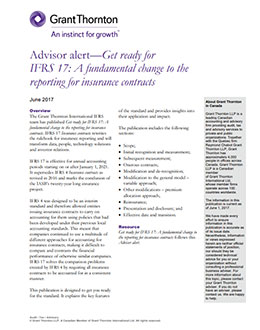 Download the Get ready for  IFRS 17: A fundamental change to the  reporting for insurance contracts