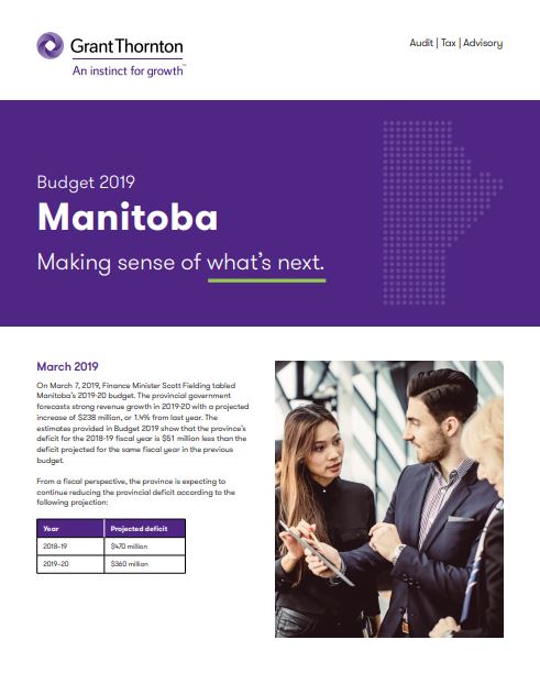budget 2019 pdf cover image manitoba