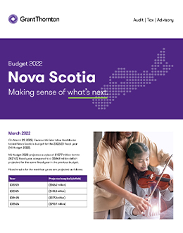 2022 Nova Scotia budget summary
