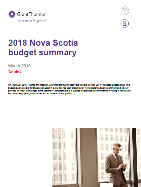 2018 Nova Scotia budget