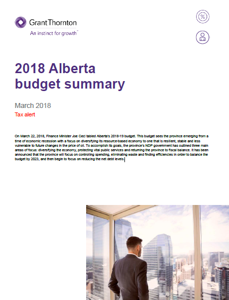 2018 Alberta budget