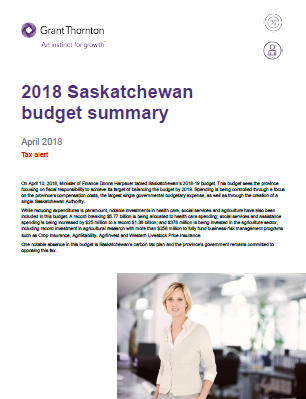 2018-19 Saskatchewan budget cover