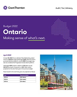 2022 Ontario budget summary