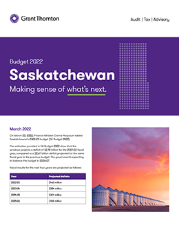 2022 Saskatchewan budget summary