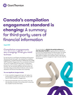 Changes to Canada’s compilation engagement standard for third parties