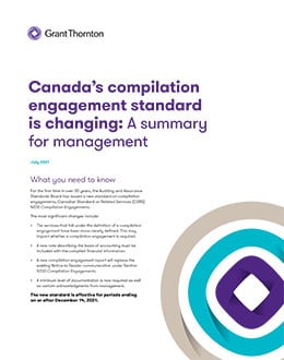 Changes to Canada's compilation engagement standard
