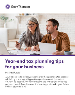 Year-end tax planning tips for your business