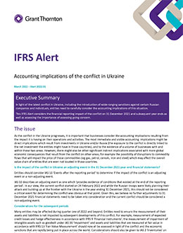 Accounting implications of the conflict in Ukraine