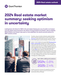Download 2024 Real estate market summary: seeking optimism in uncertainty
