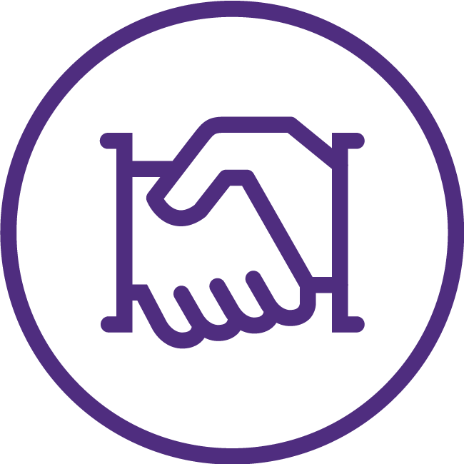 Purple Handshake