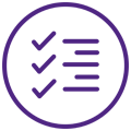 purple checklist icon