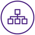 icon depicting an organization chart